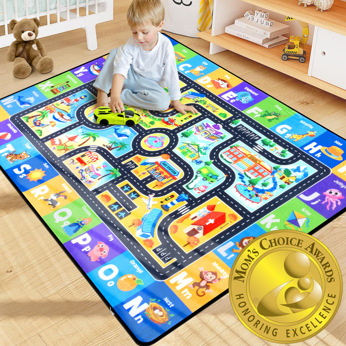 Diysani ABC kids rug letters boost early literacy during playful learning