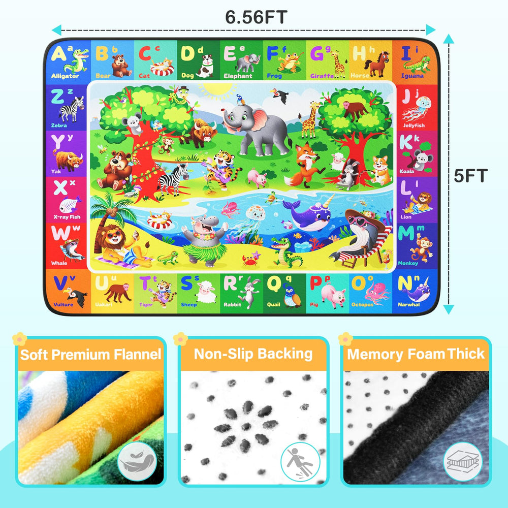 Diysani ABC Kids Rug playmat with alphabet and colors for early learning