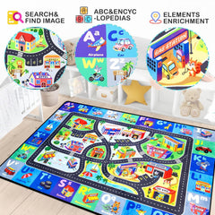 Diysani Educational ABC Rug ultra-soft fabric feels gentle on skin during crawling and naptime.