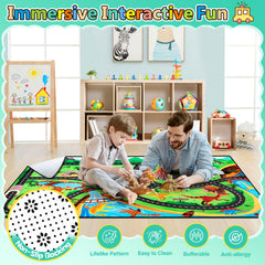 Diysani Dino Safari Playroom image highlights colorful landscapes for educational exploration