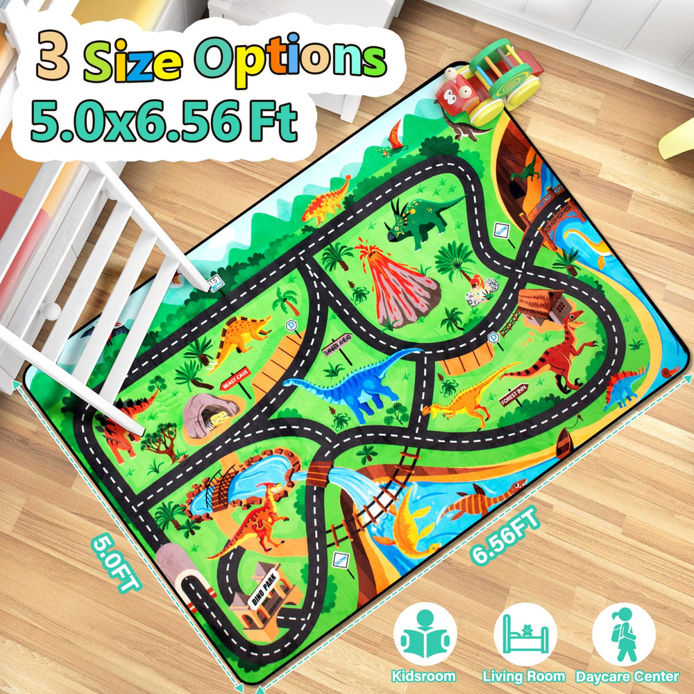Diysani Kids rug machine-washable makes cleanup quick after snack time and messy crafts.