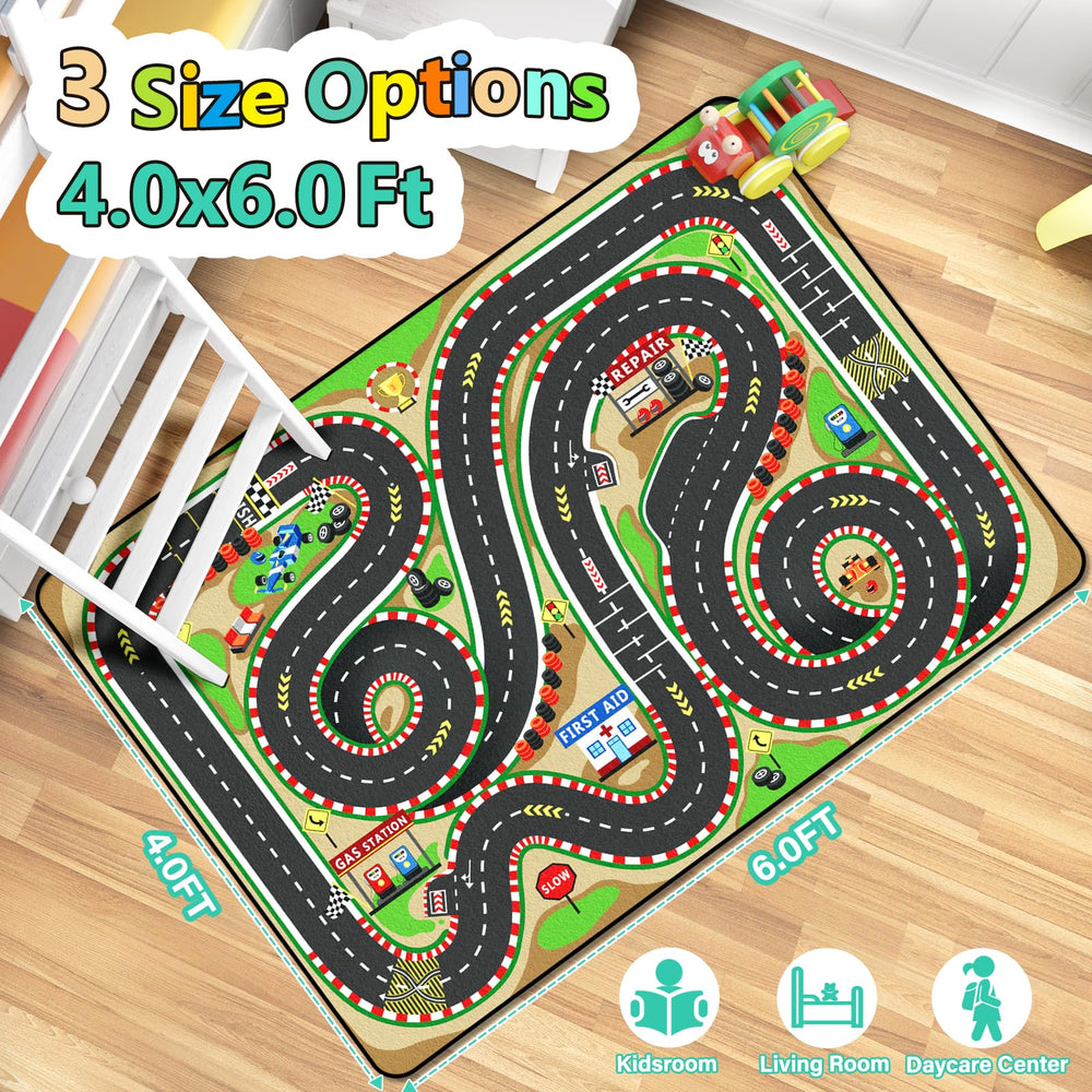 Diysani machine washable rug eases cleanup after toy sessions.