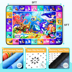 Diysani Ocean ABC Rug sea-animals scene sparks imaginative play