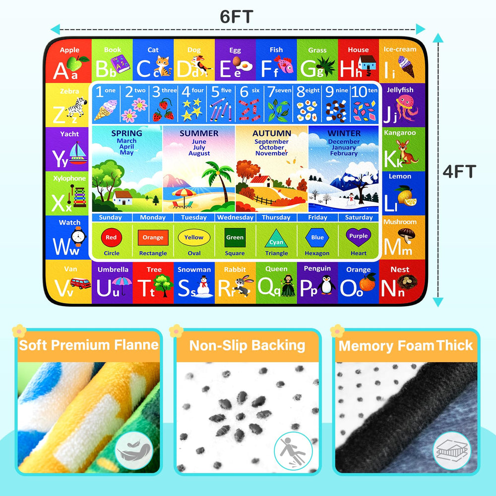 Diysani Toddler Play Mat Non-Slip Bottom supports safe floor play