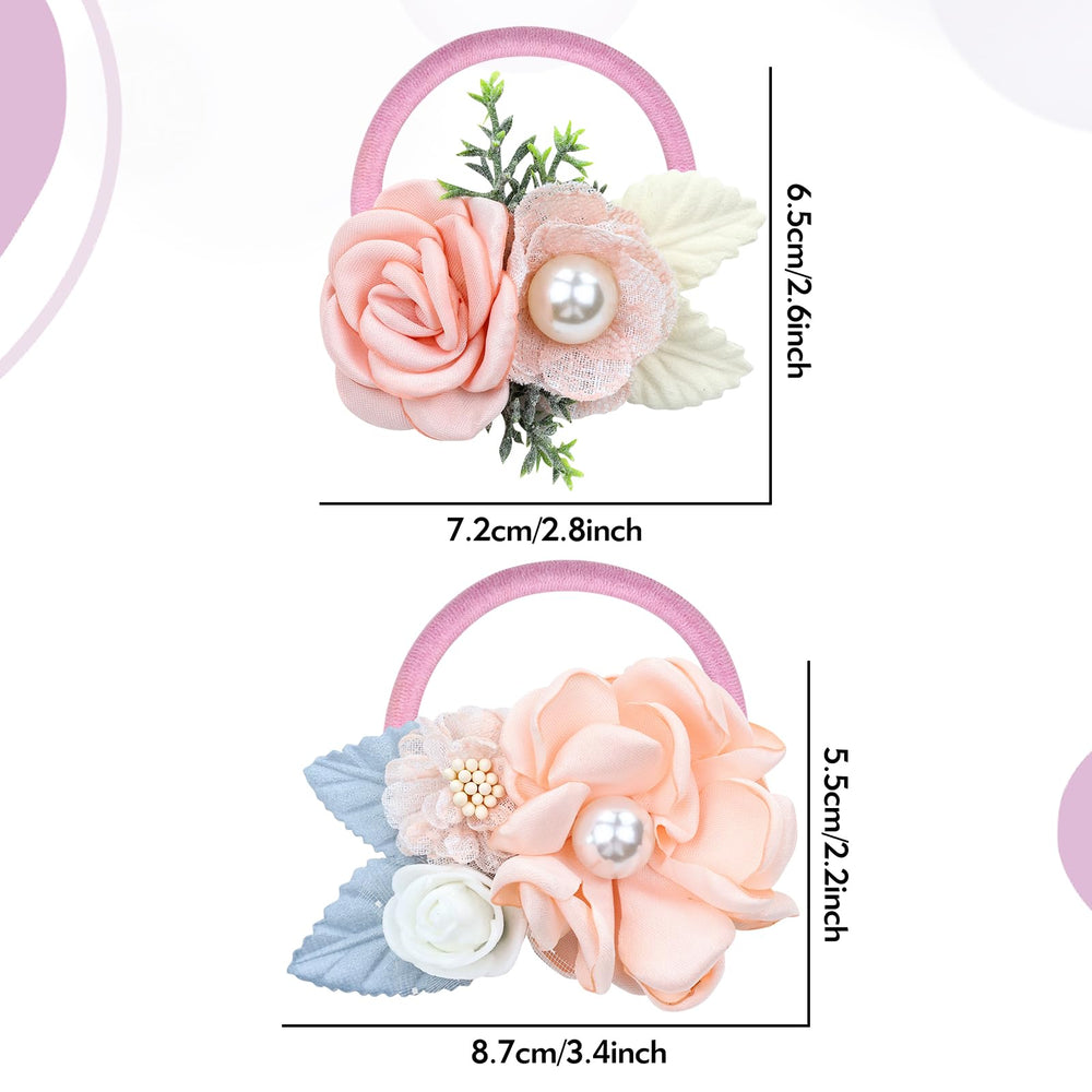 Dizila soft pad under flower enhances comfort during school-day styling.