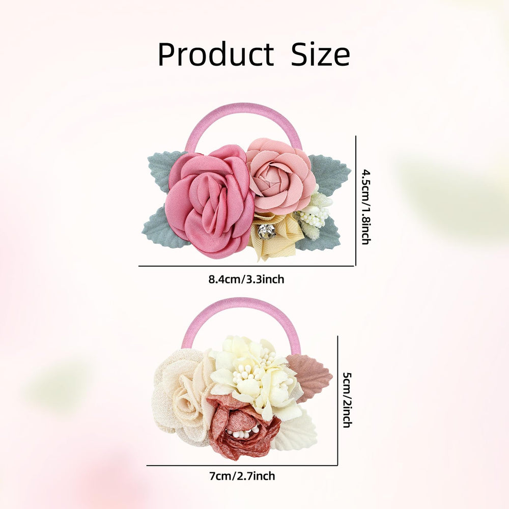 Dizila soft pad comfort feature on flower hair tie