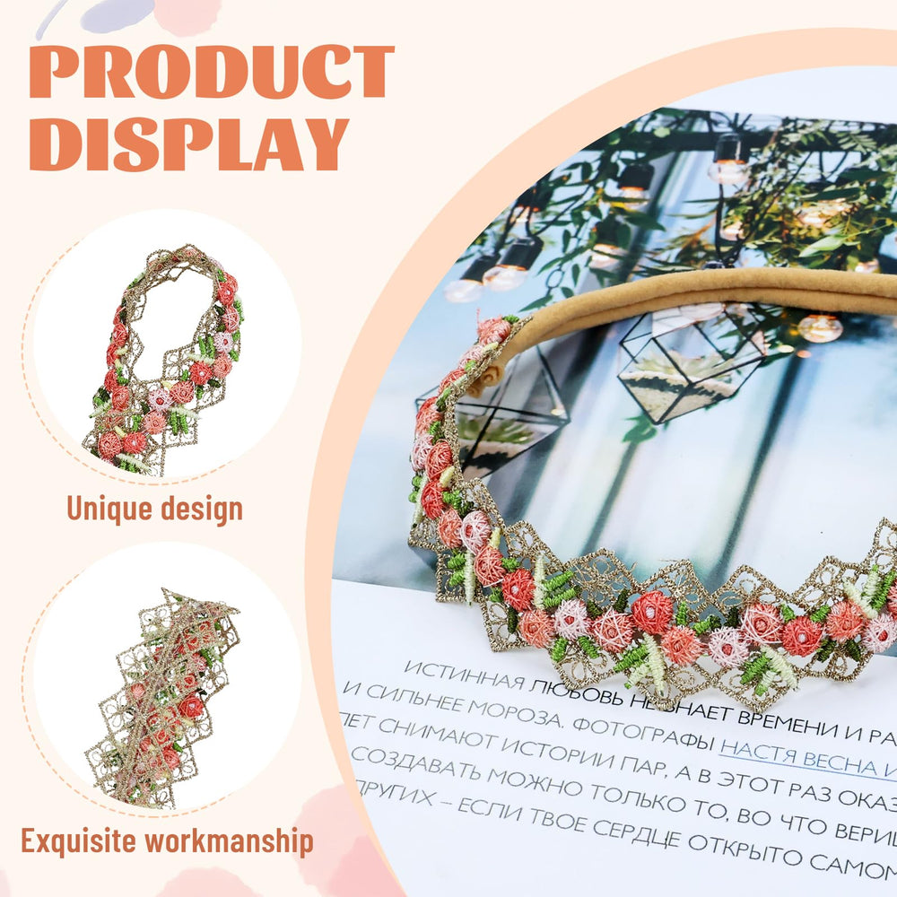 Dizila dusty pink flower headband offers gentle color for everyday wear.