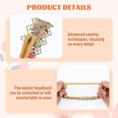 Dizila white lace headband pairs with formal outfits for special occasions.