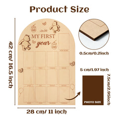 DJianrang bear-pattern design wood frame with honey pot decor for nursery styling