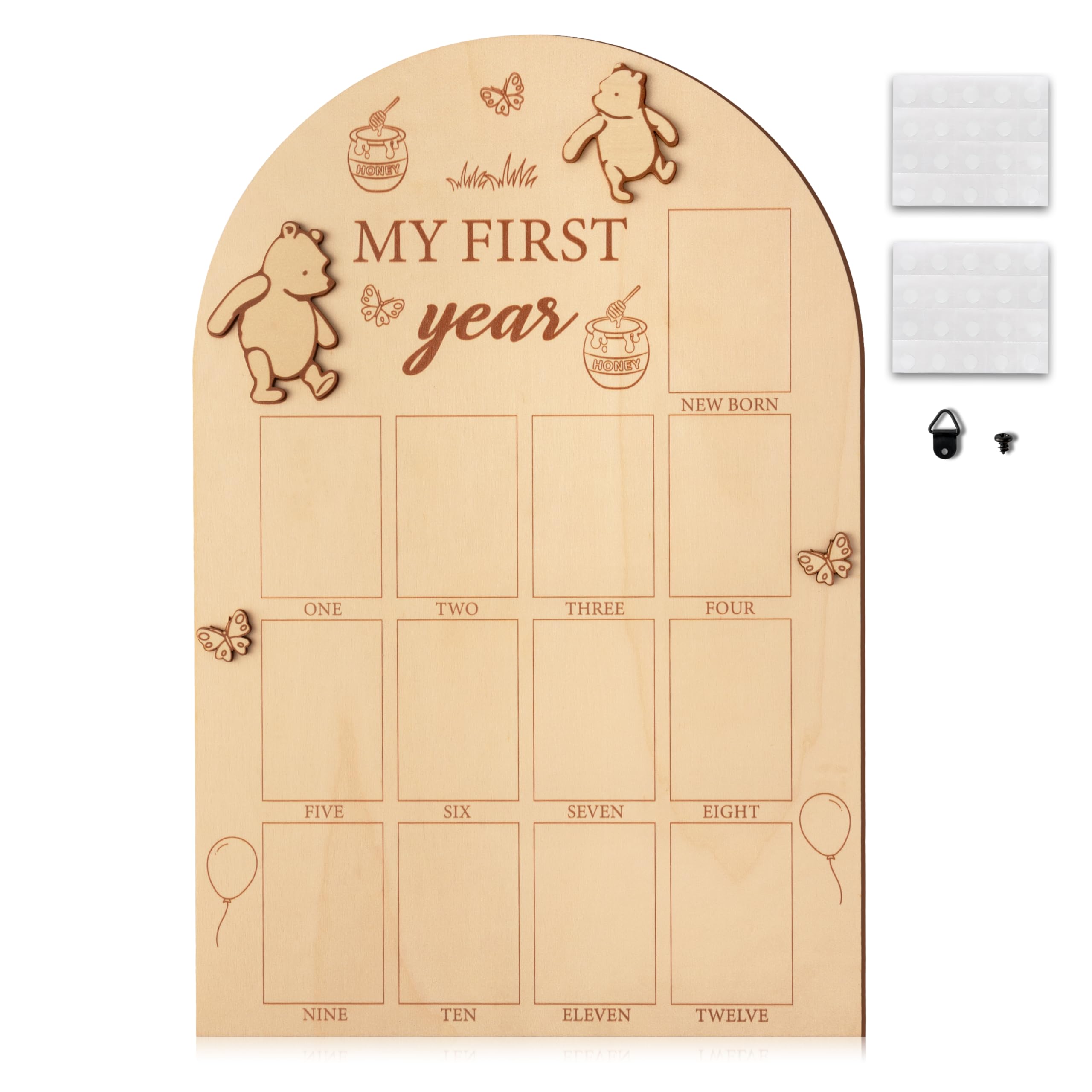DJianrang first-year photo board with bear pattern for monthly memories display