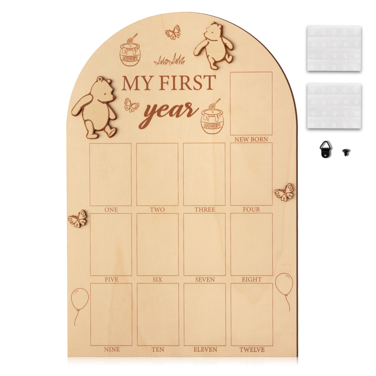 DJianrang first-year photo board with bear pattern for monthly memories display