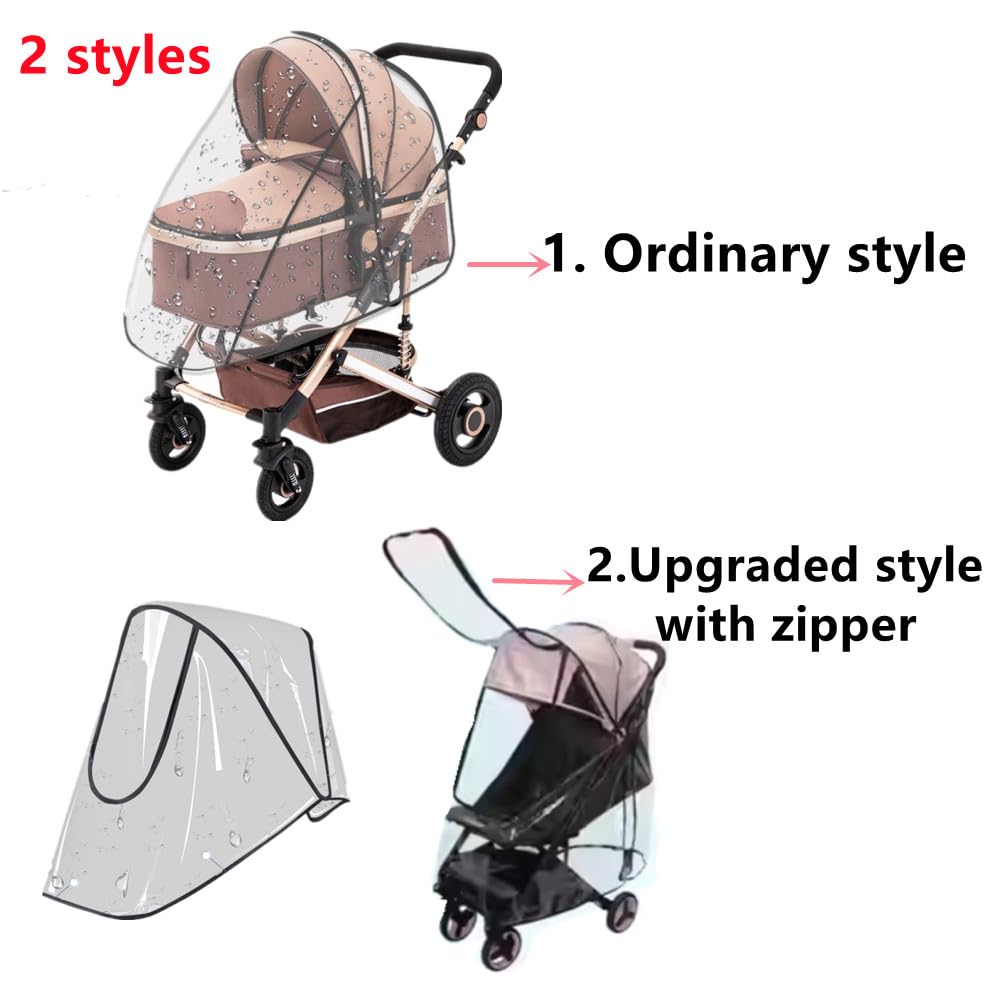 Dlmlemu Unisize stroller rain cover transparent window highlighting outside scenery for pets