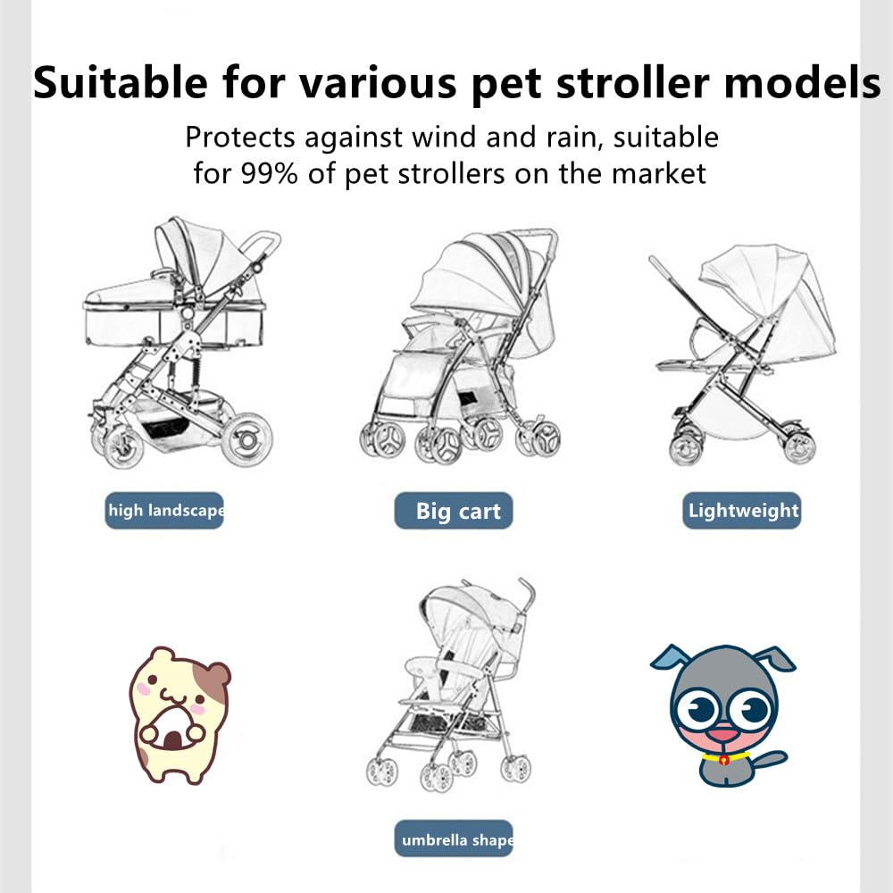 Dlmlemu Unisize zipper-style rain cover for larger strollers