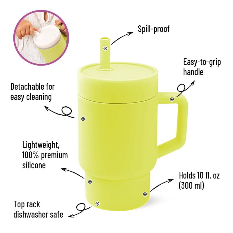 DLOCCOLD mini tumbler with handle aids toddler drinking.
