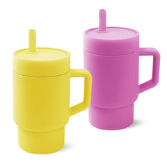 DLOCCOLD silicone straw cup 10oz with easy-grip for on-the-go hydration.