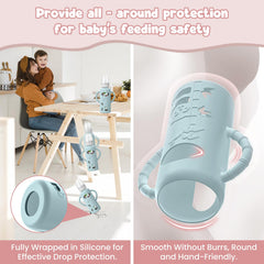 Dlozrak Dr Brown sleeve design maintains bottle volume marks for quick milk checks.