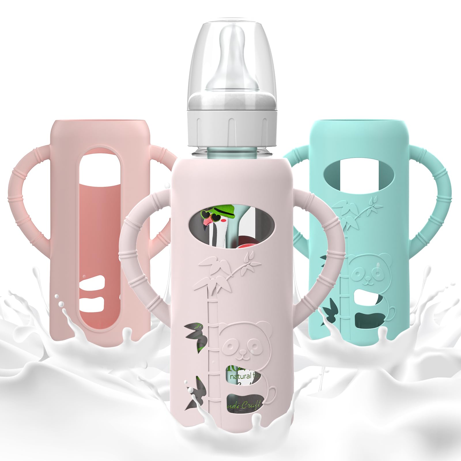Dlozrak Dr Brown sleeve with soft silicone offers protective grip for 8 oz bottles