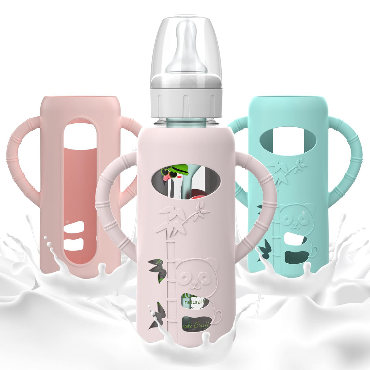 Dlozrak Dr Brown sleeve with soft silicone offers protective grip for 8 oz bottles