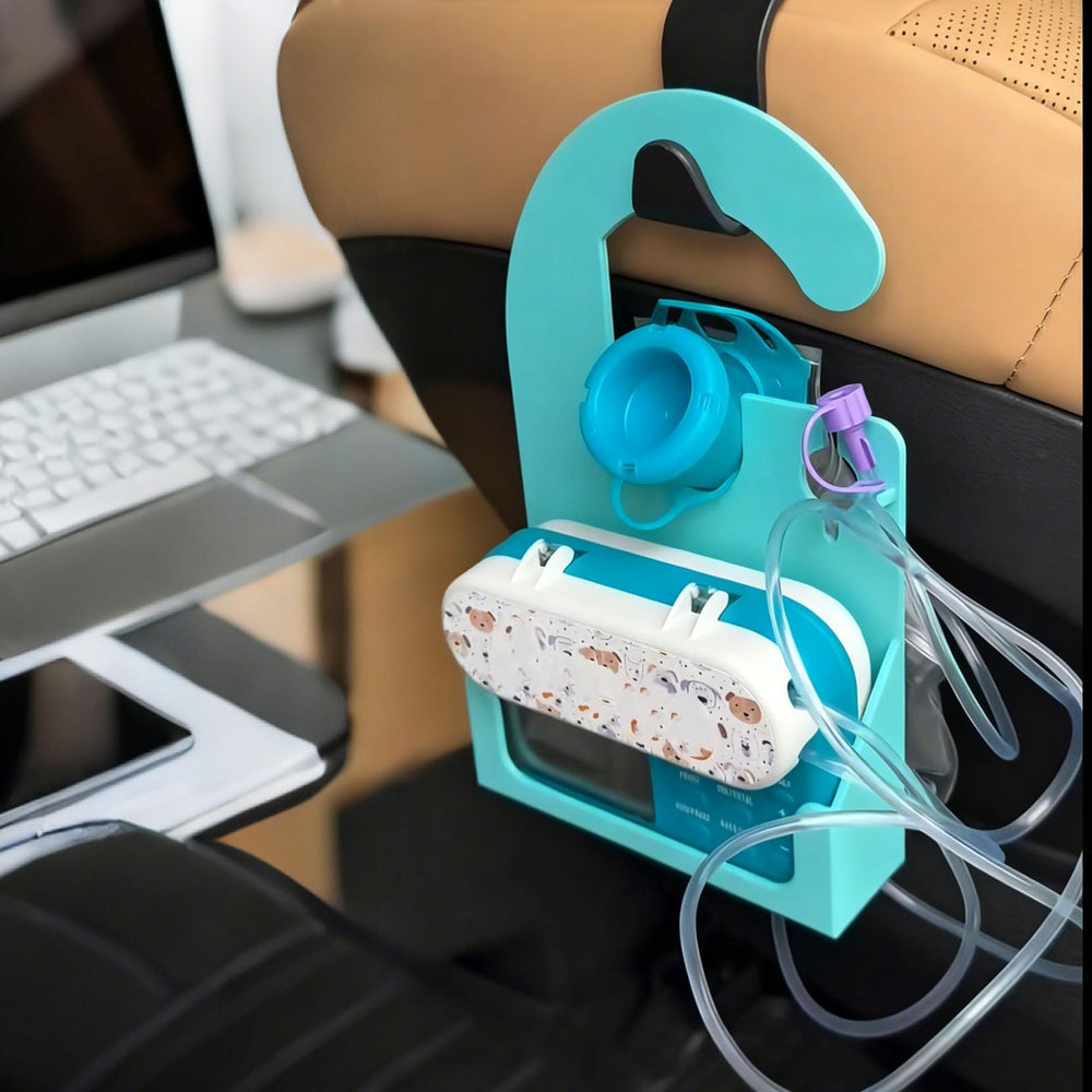 DMERHAC G-Tube organizer enables quick on-the-go setup for home or travel.