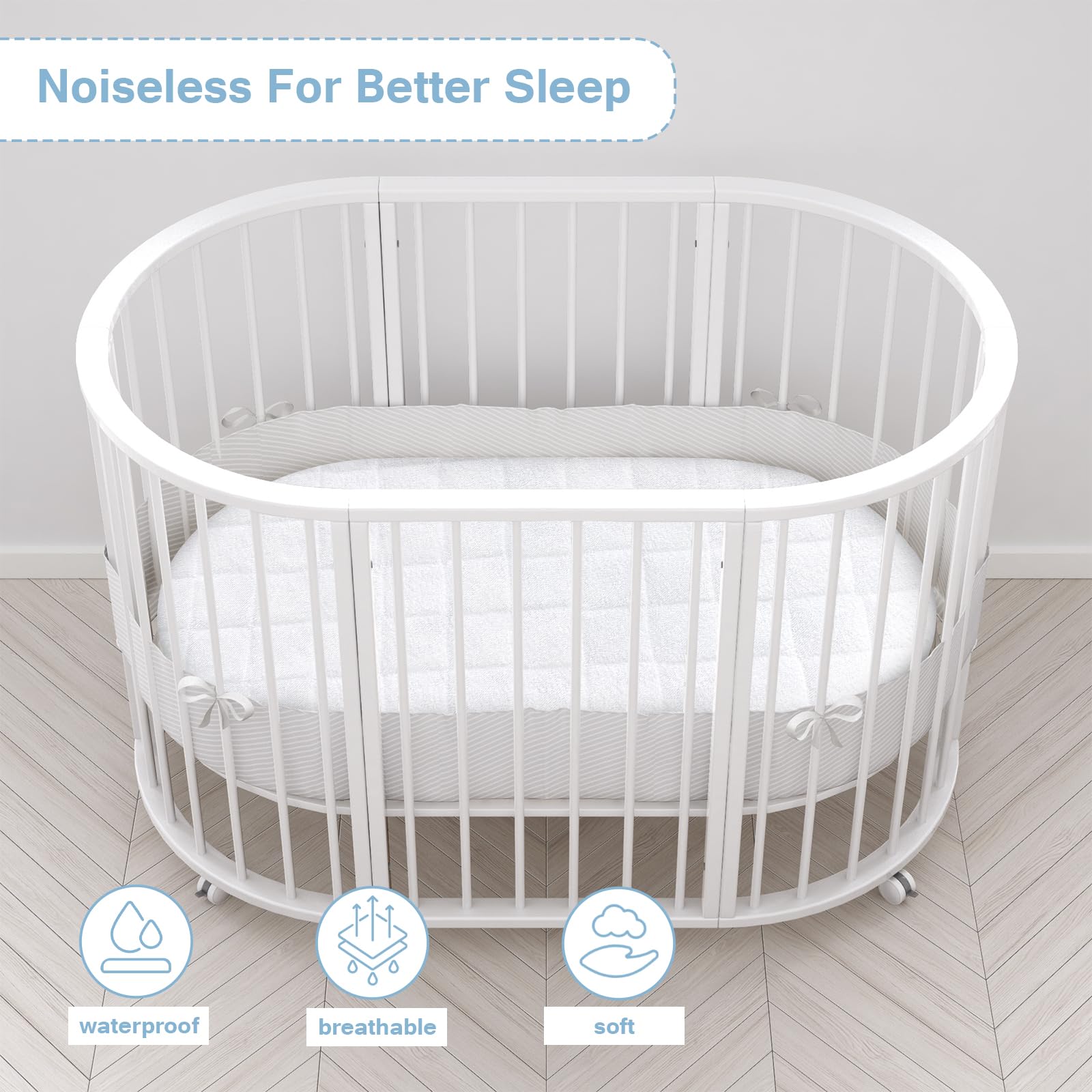 DMS PROTECTOR machine-washable bassinet pad simplifies cleanup after spills.