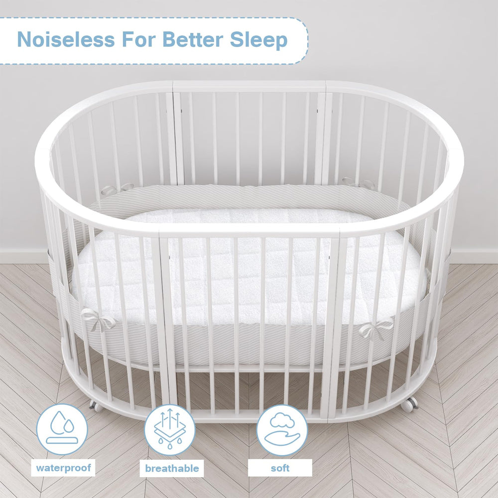 DMS PROTECTOR machine-washable bassinet pad simplifies cleanup after spills.