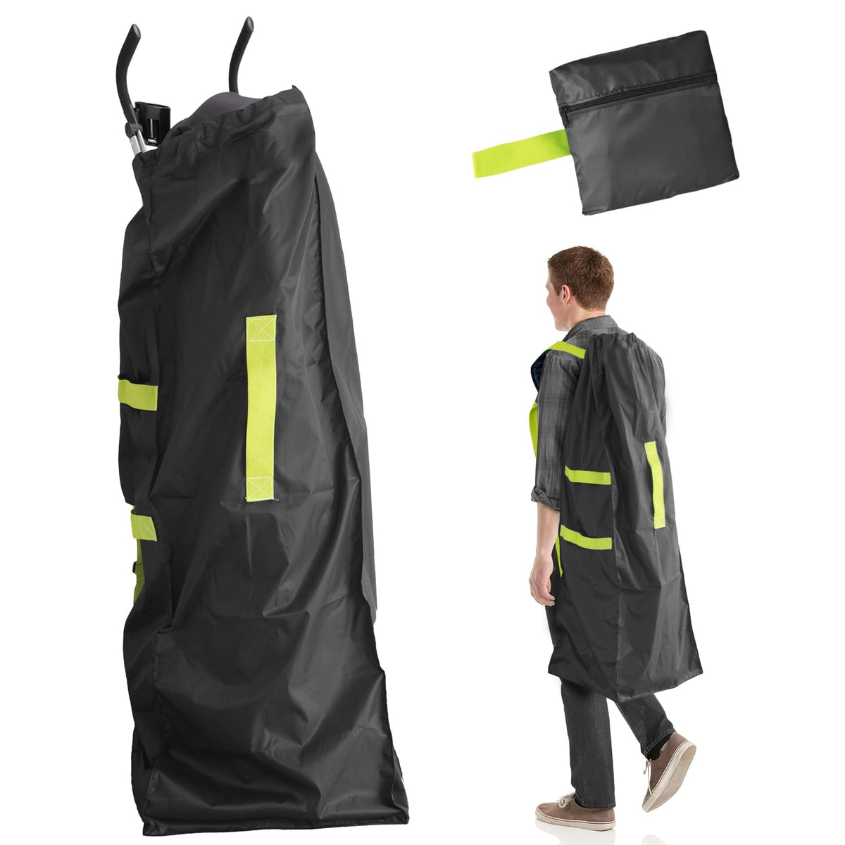 DMS PROTECTOR umbrella stroller bag folded for compact travel.