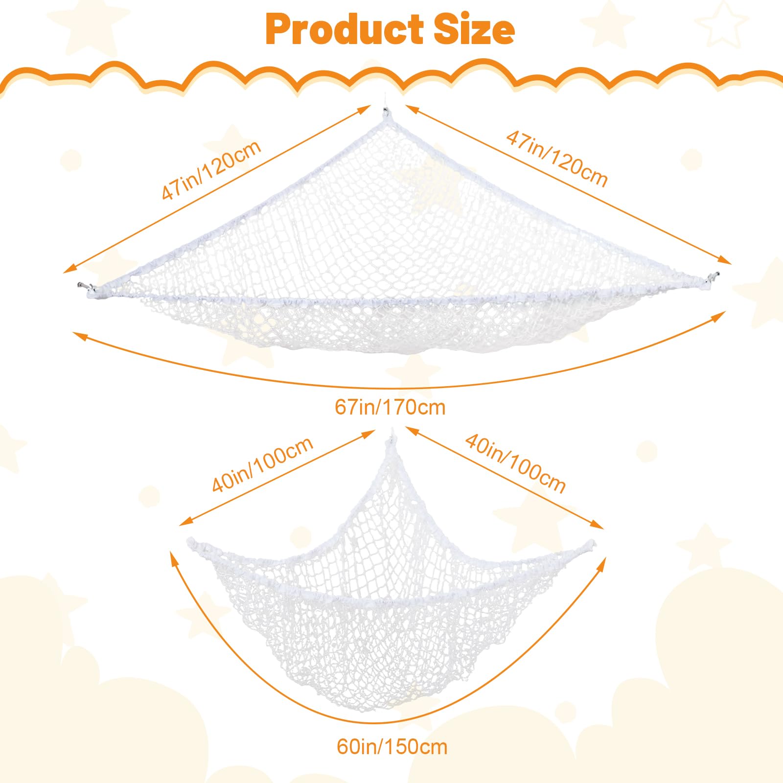 Dntorx stretchable toy hammock fabric showing resilience for plush storage.