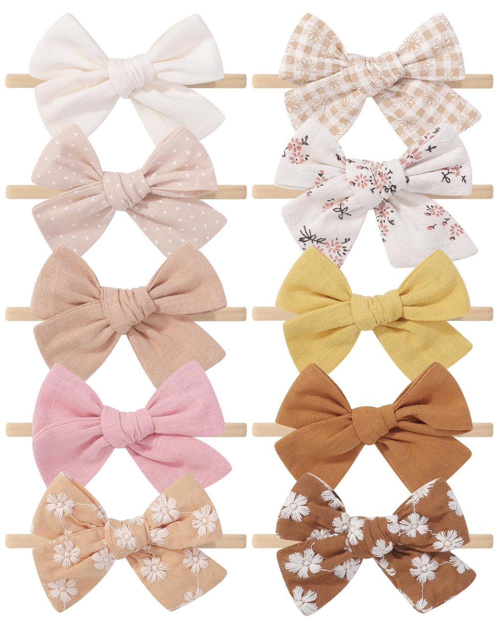 doboi 10pcs baby headbands closeup for gentle newborn styling
