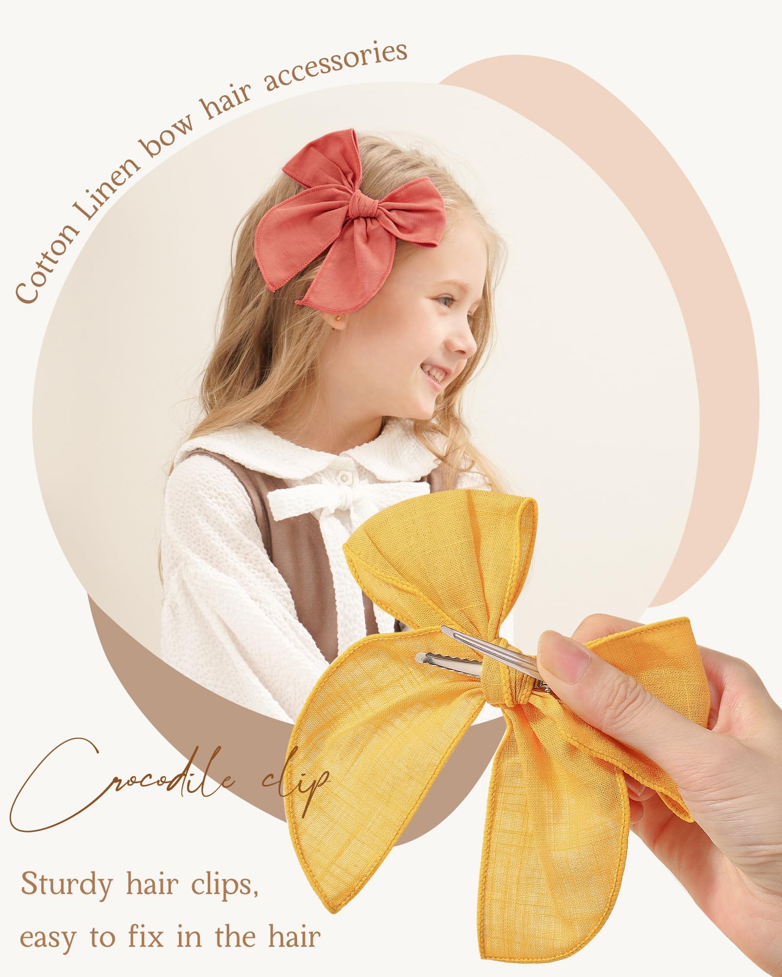 Doboi cotton-linen bows with soft texture for daily outfits and comfort