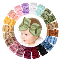 Doboi baby bows headband in soft nylon for gentle everyday fit