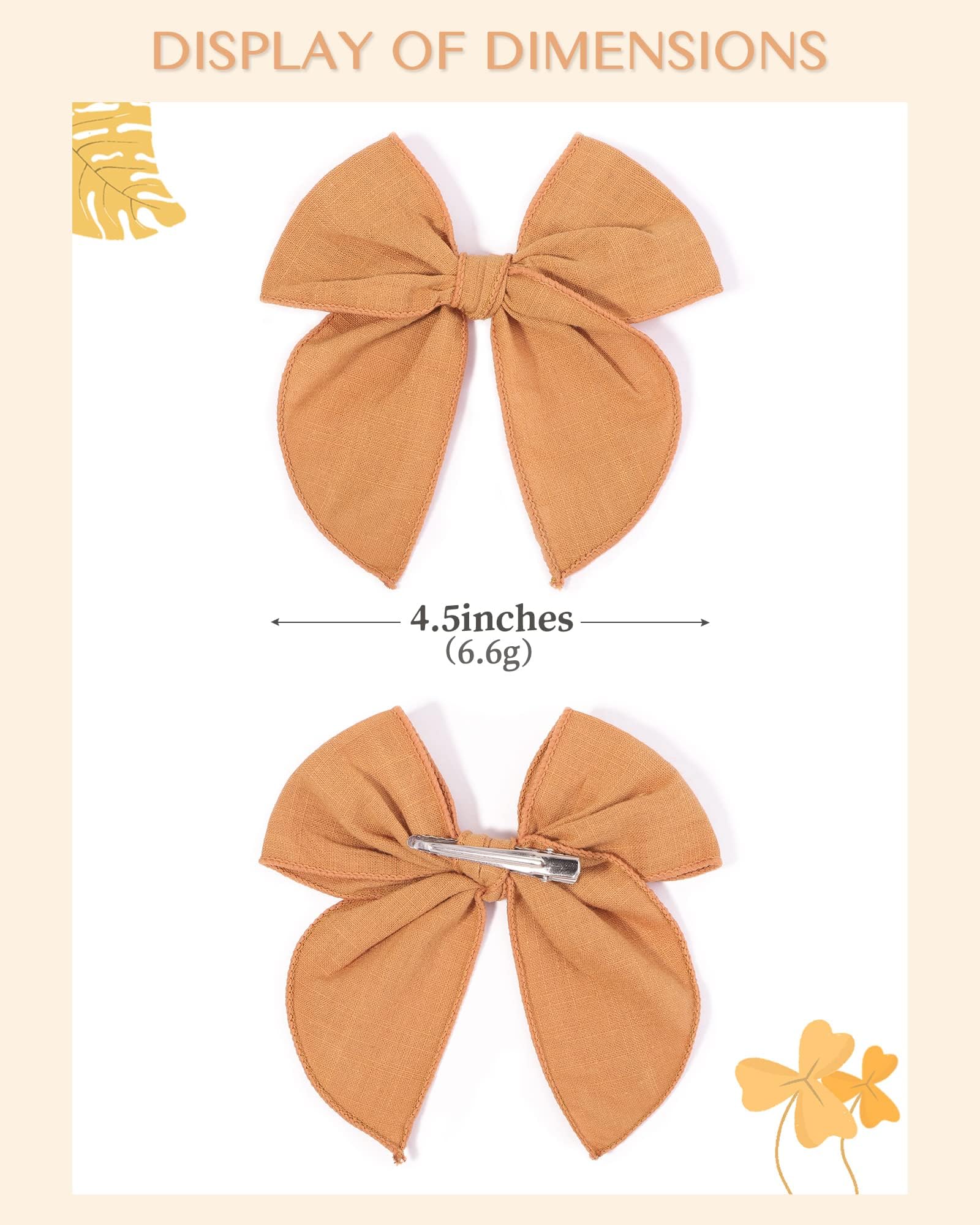 Doboi baby girl bows cotton linen fabric in 20 colors for versatile daily outfits.