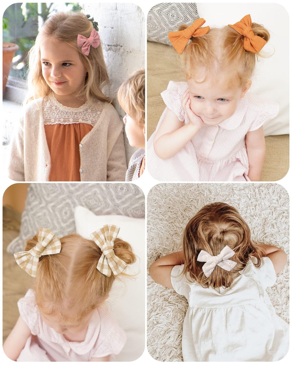 doboi linen bows with lightweight bases stay in place without pulling.