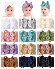 Doboi big baby bows headbands on soft nylon for comfortable all-day wear.