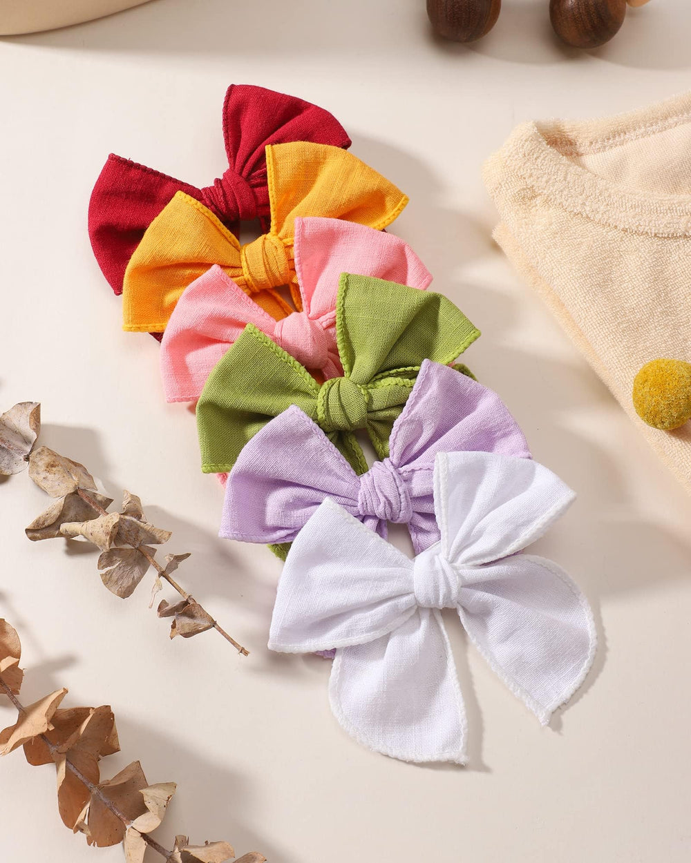 doboi color variety bow set neatly displayed for easy outfit matching