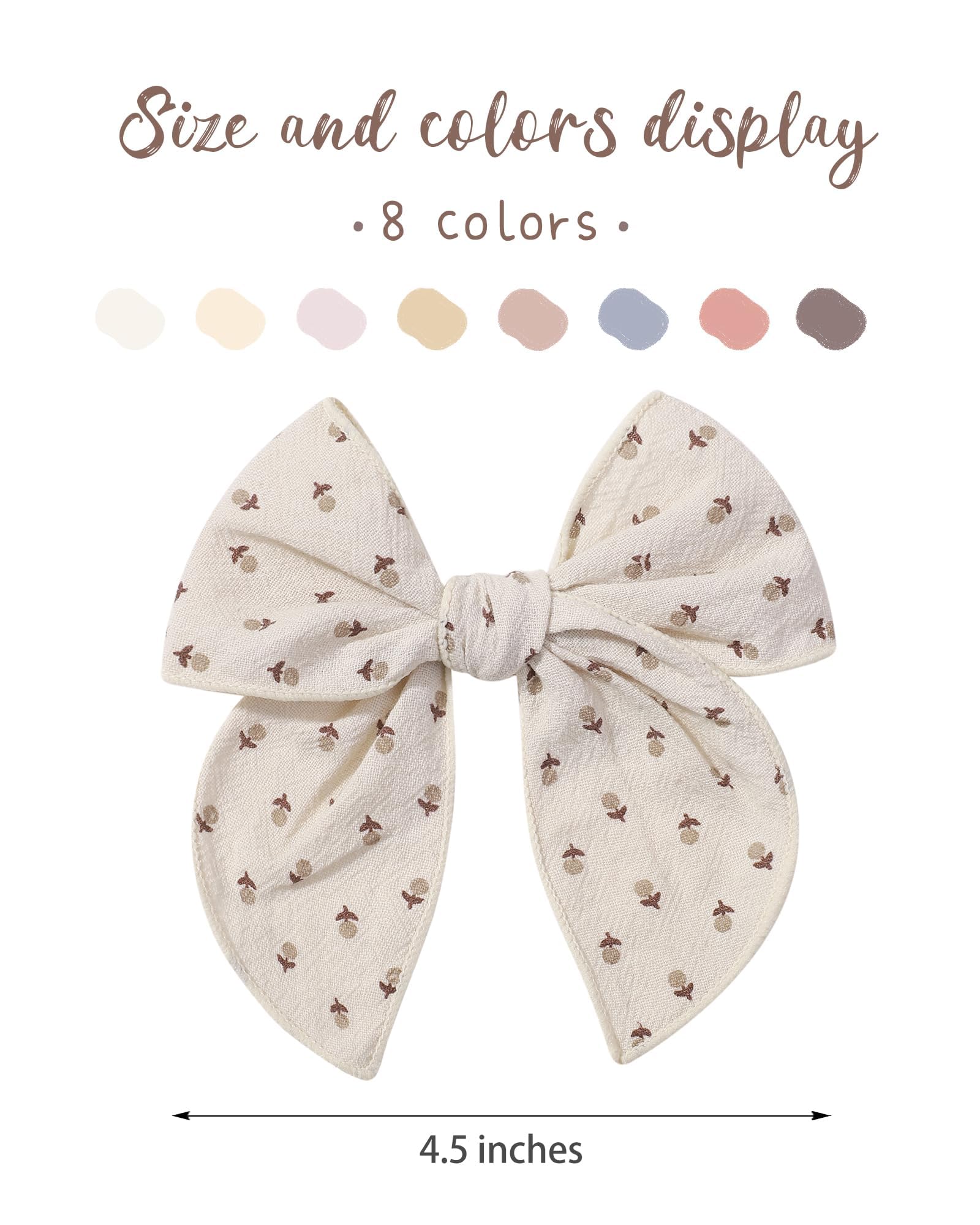 Doboi cotton-linen soft bow texture adds gentle touch to delicate hair.