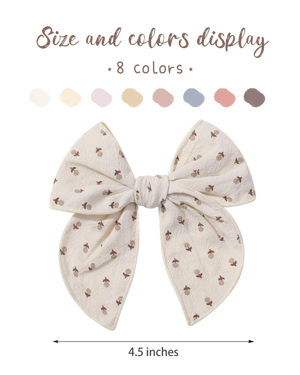 Doboi cotton-linen soft bow texture adds gentle touch to delicate hair.