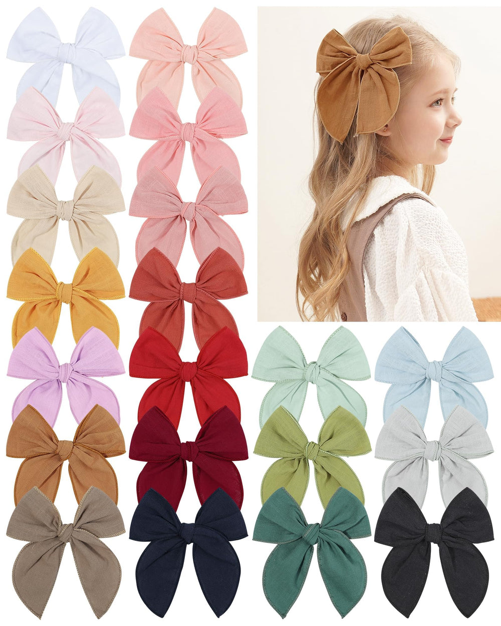 doboi fable bow close-up shows linen texture for skin-friendly comfort.