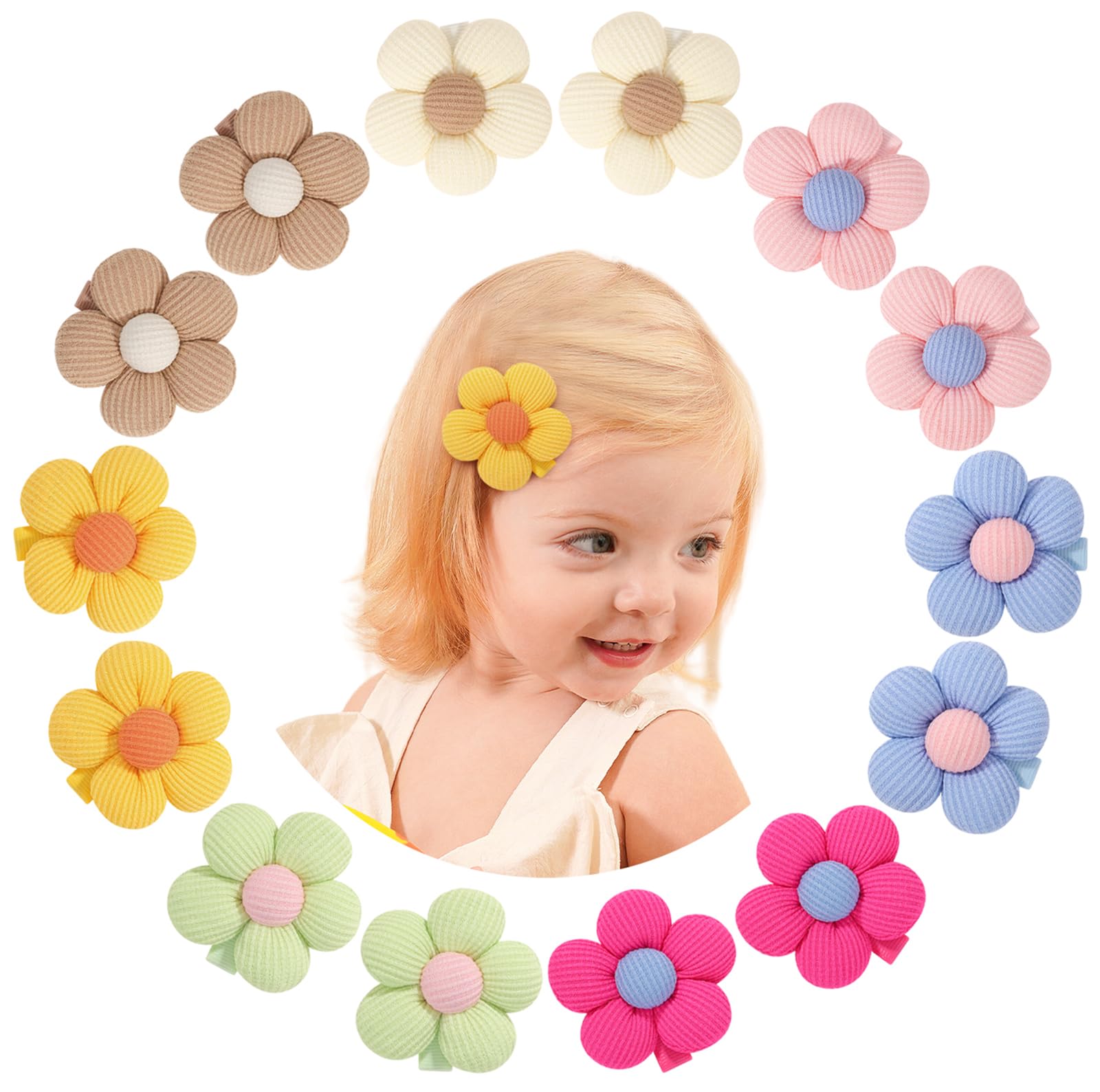 Doboi flower hair clip alligator clip closeup with durable grip for fine hair