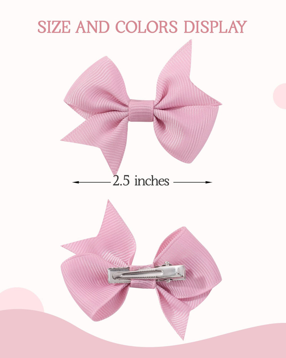 doboi grosgrain baby bows fully lined for secure, comfortable wear.