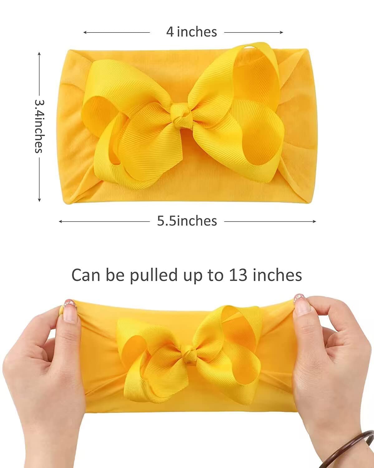 doboi nylon headbands provide soft stretch for growing babies and secure bows