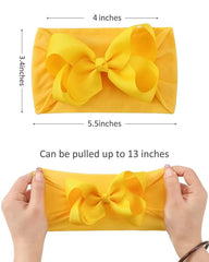 doboi nylon headbands provide soft stretch for growing babies and secure bows