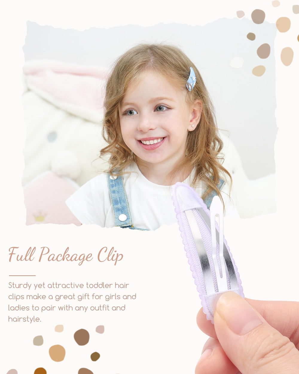 Doboi variety of patterns clip set offers versatile styling options for kids.
