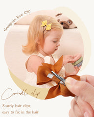 doboi small bows in gentle colors suit toddler party outfits.