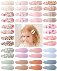 Doboi toddler hair clips with floral prints for everyday outfits.