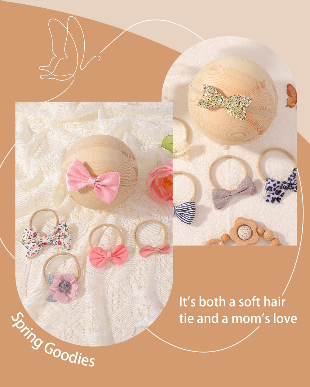 The doboi velvet bow with soft band delivers gentle comfort and shine.