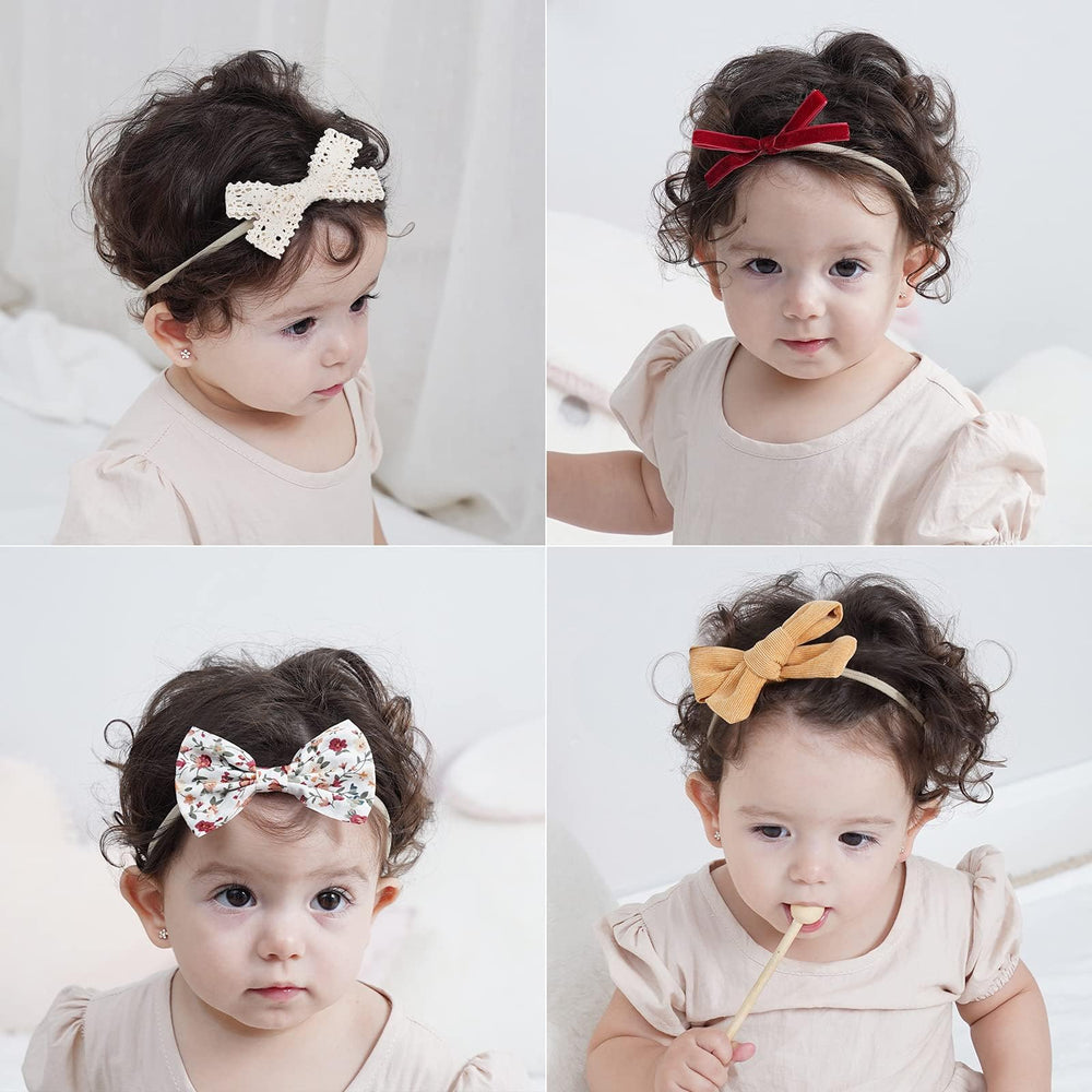 Doboi velvet bows add a touch of luxury to everyday outfits for toddlers.