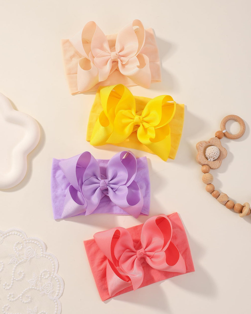 DOBOI baby headbands used in a photoshoot for cute styling