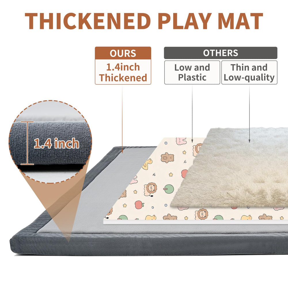 Docred baby play mat soft velvet fabric for gentle touch