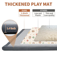 DoCred one-point-four-inch memory foam padding close-up showcases comfortable, cushioned tummy time