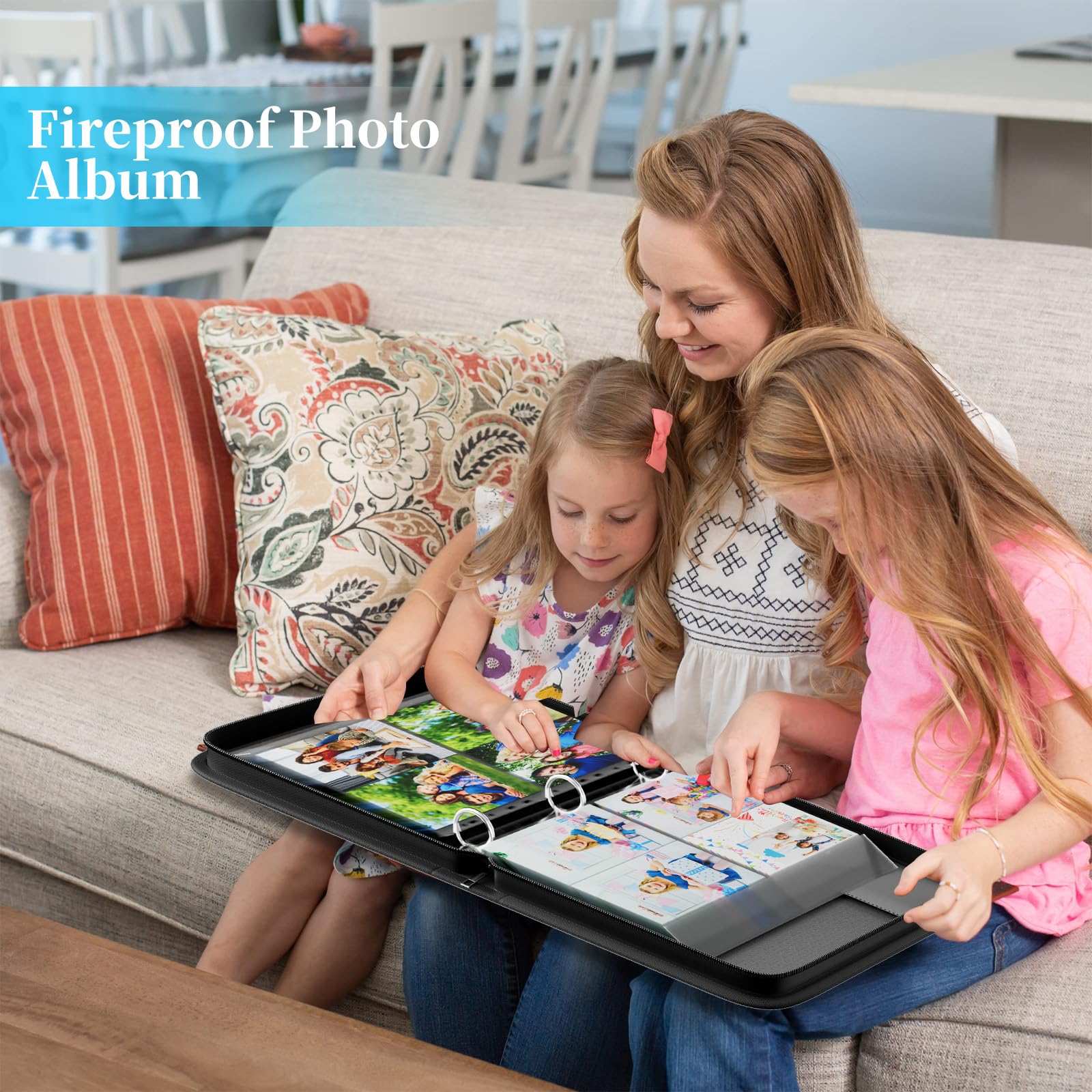 DocSafe 400-pocket layout demonstrates large capacity for four photos per page.